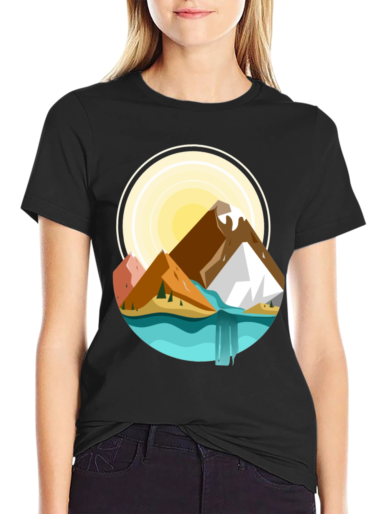 Mountain Scene Graphic T-Shirt - Nature Adventure Tee - 2