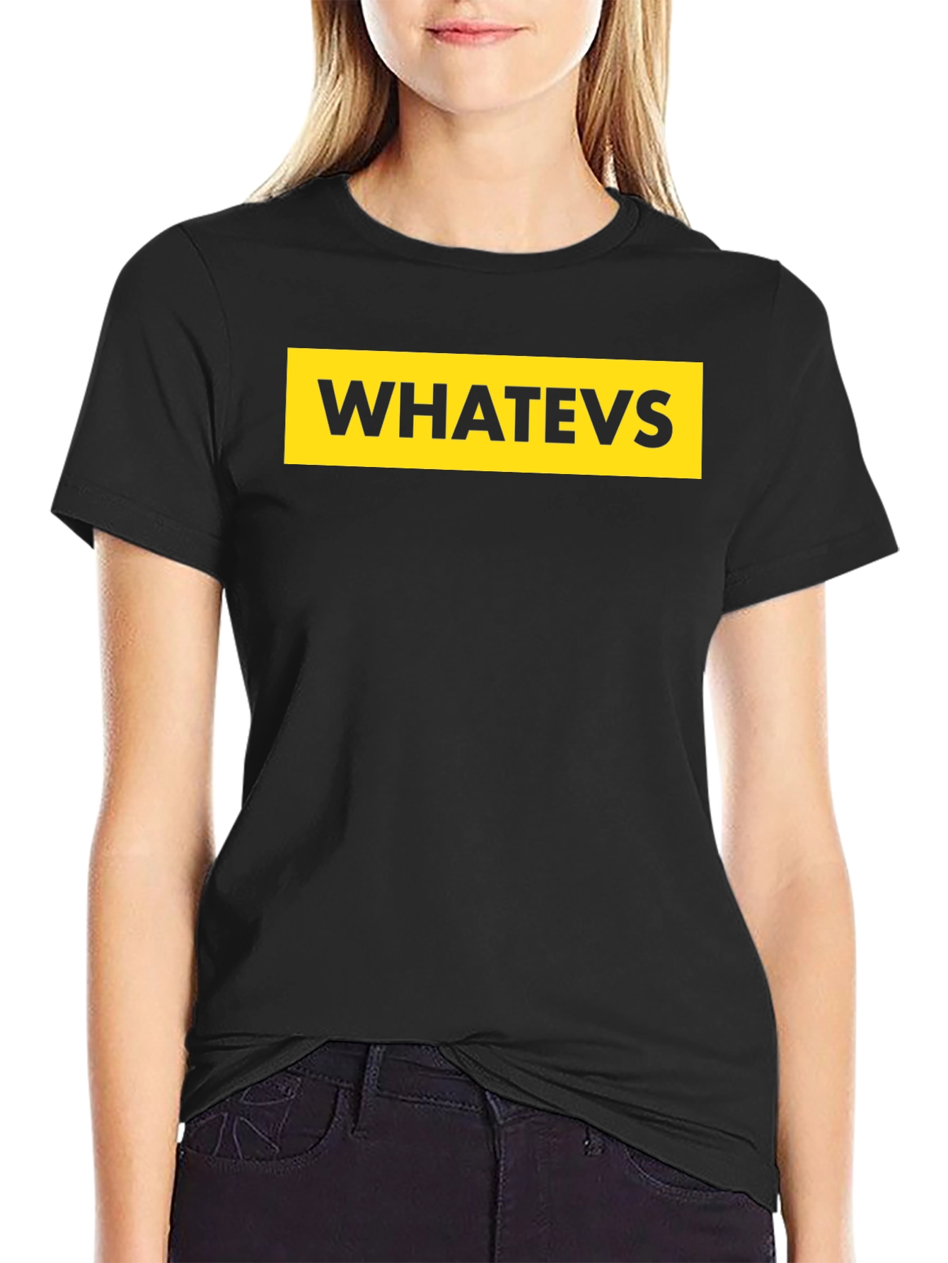 Black Whatever T-Shirt - Casual Wear view 2