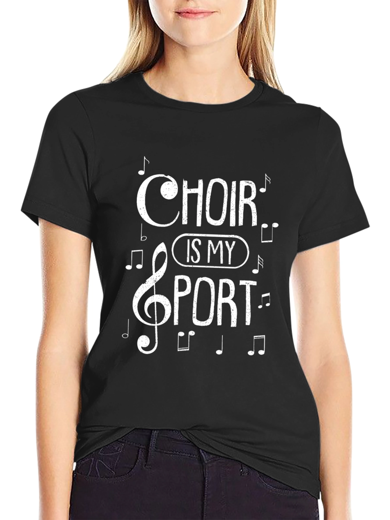 Black Choir is My Sport T-Shirt: Music Lover Tee view 2