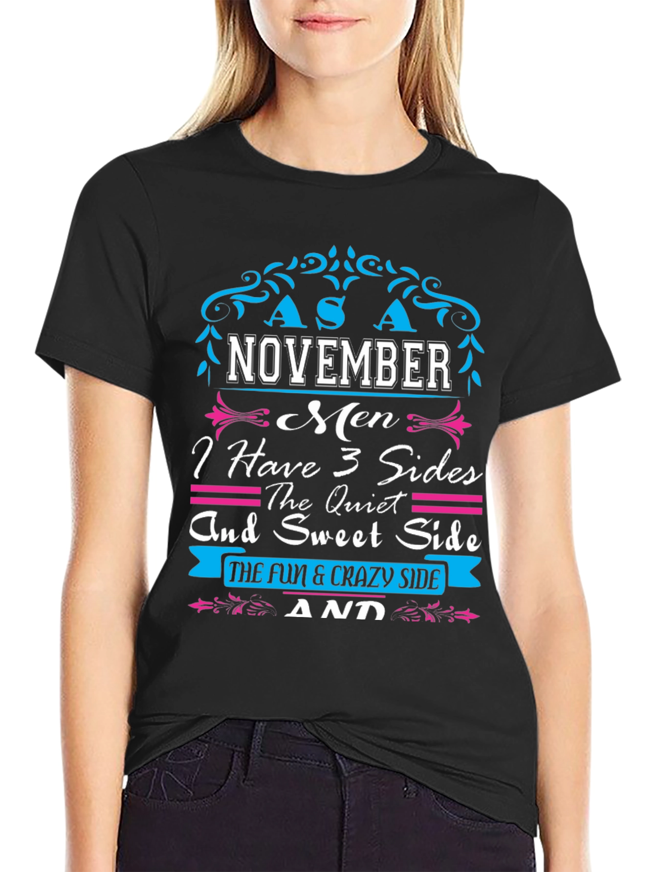 Black November Men 3 Sides T-Shirt view 2