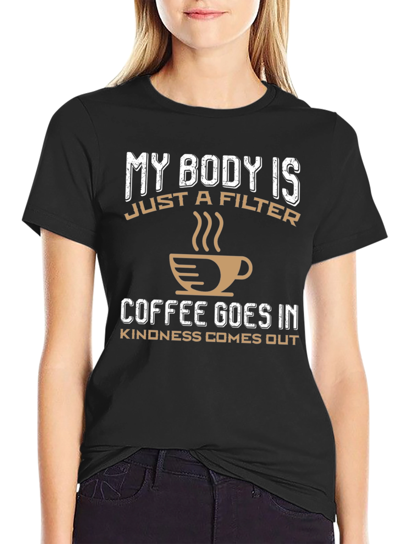 Black Coffee Filter T-Shirt view 2