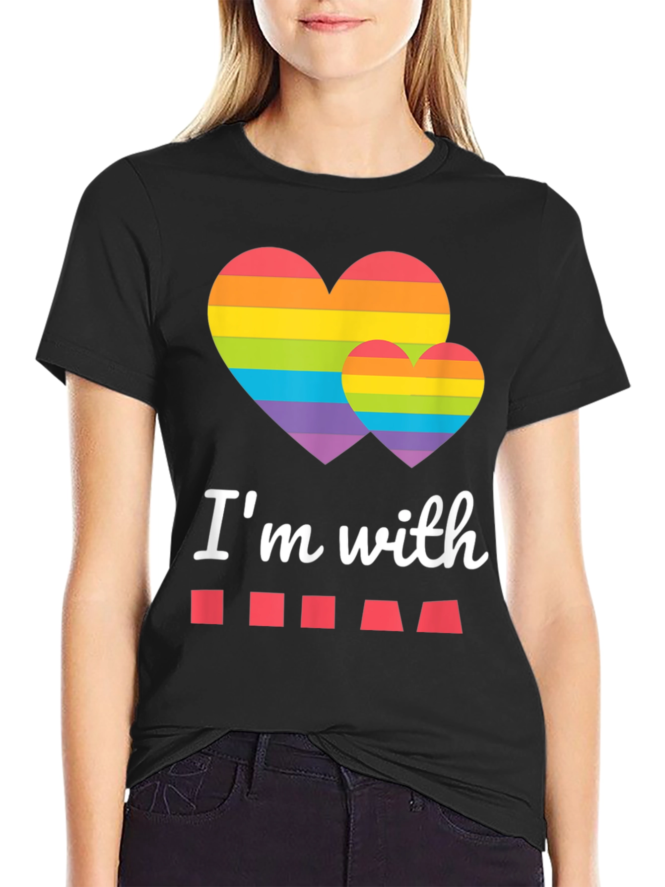 Black Pride Month Rainbow Heart T-Shirt view 2