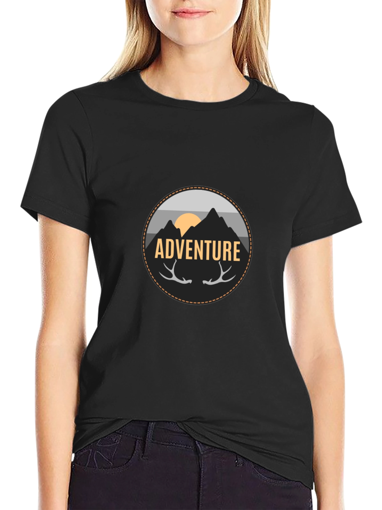 Black Adventure Graphic Tee - Men's Black T-Shirt view 2