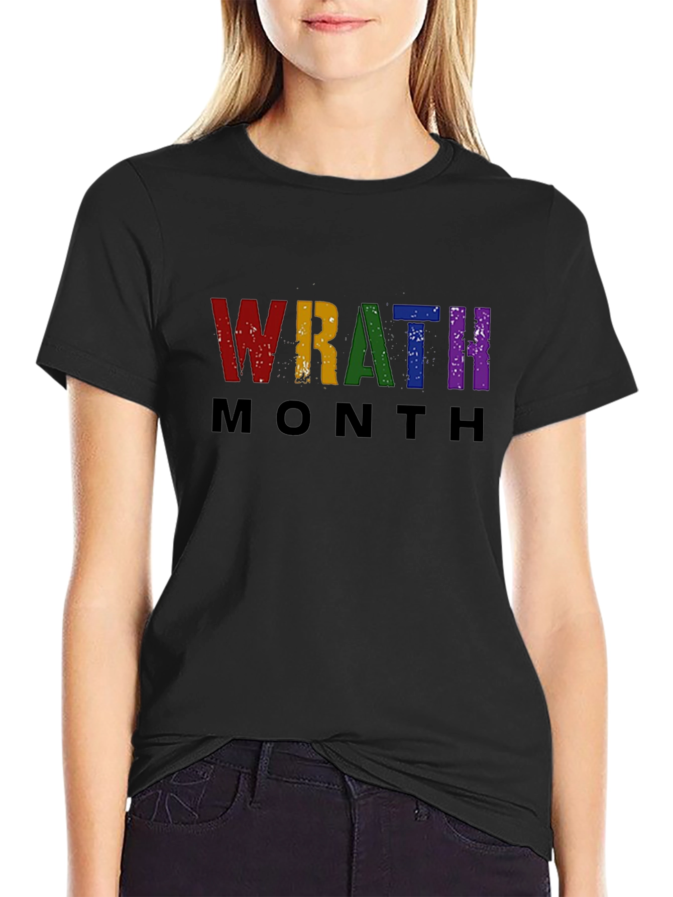 Black Wrath Month Pride T-Shirt view 2