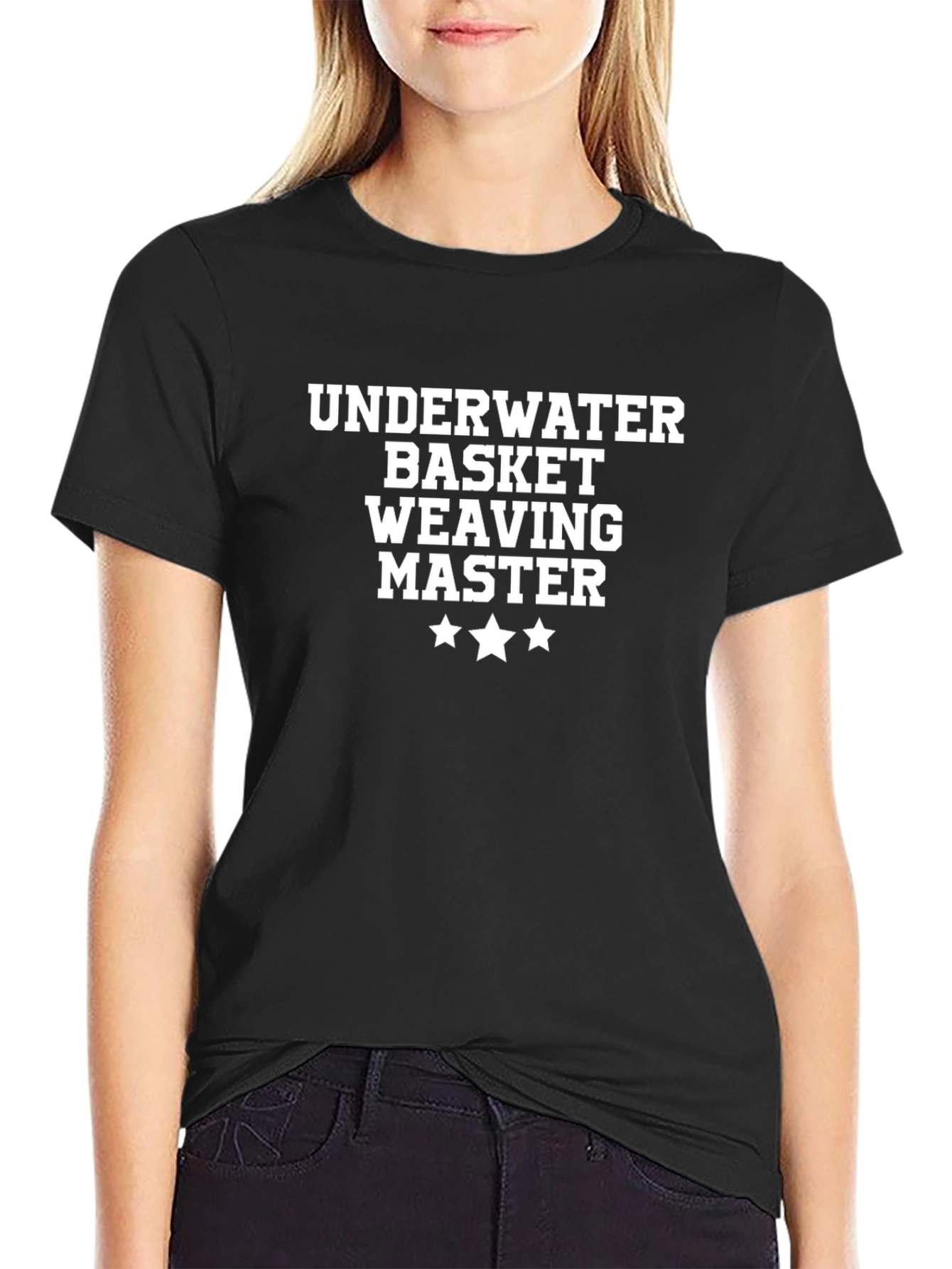Black Underwater Basket Weaving Master T-Shirt view 2