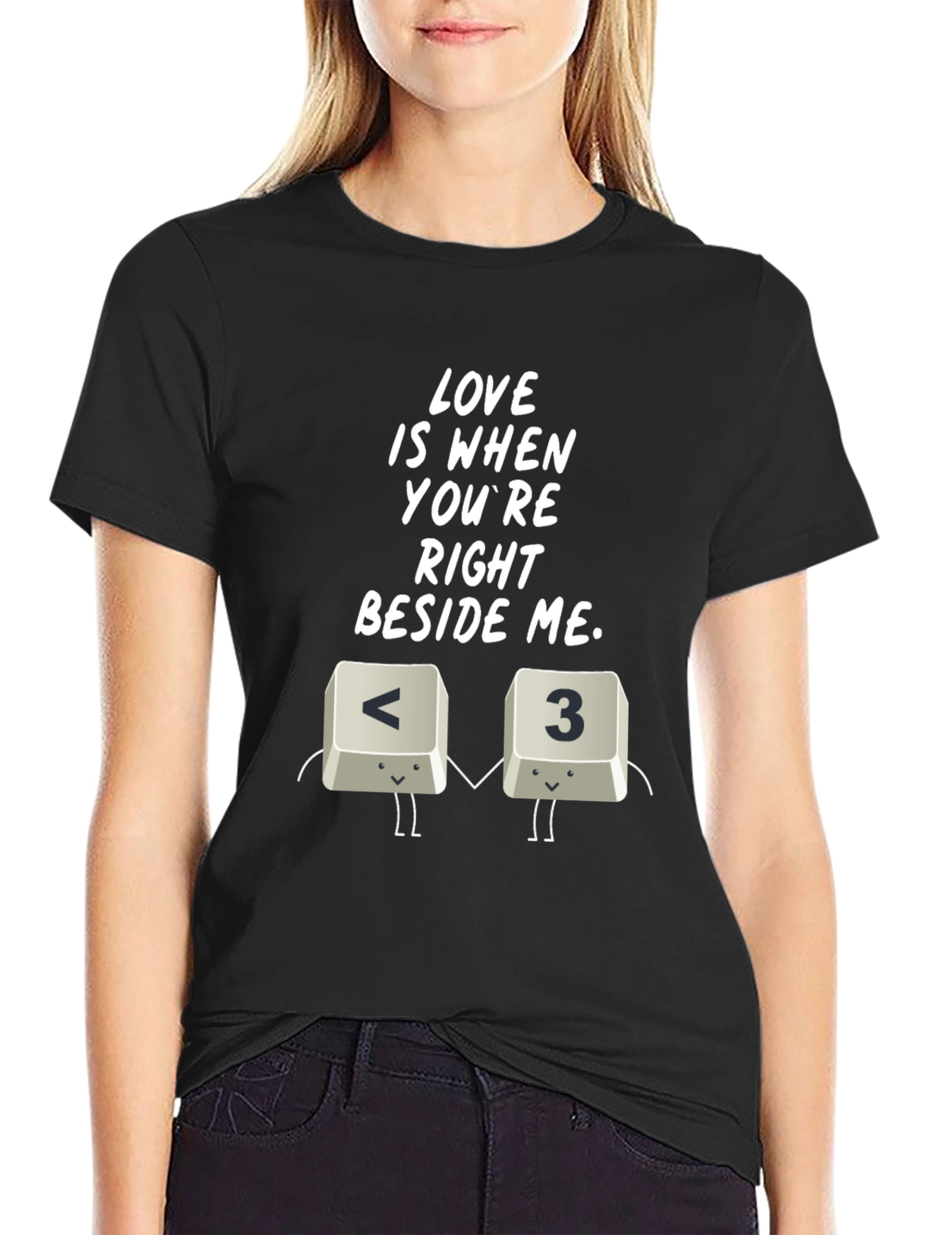 Black Love Is When You're Right Beside Me T-Shirt view 2