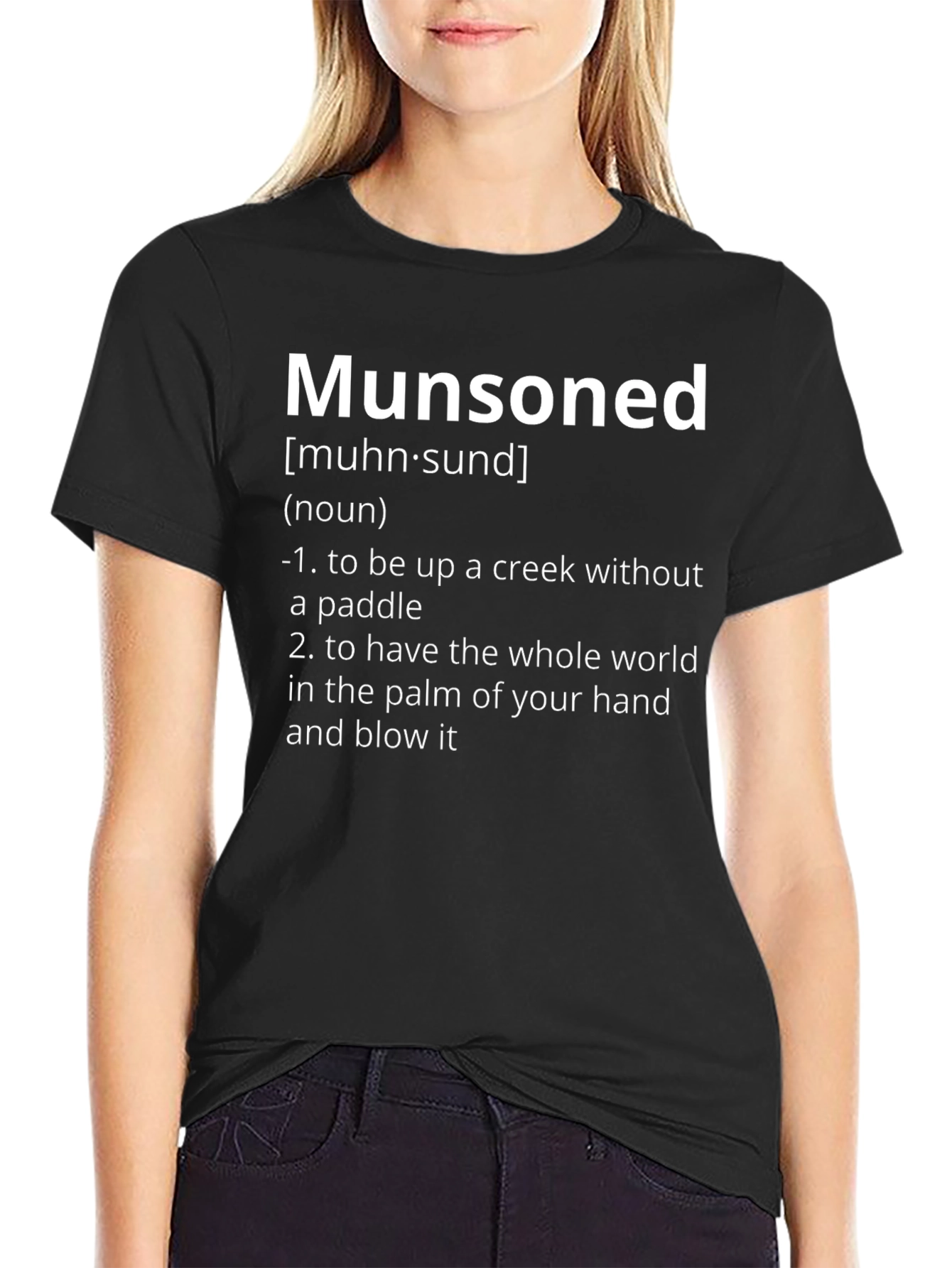 Black Munsoned Definition T-Shirt - Novelty Gift view 2