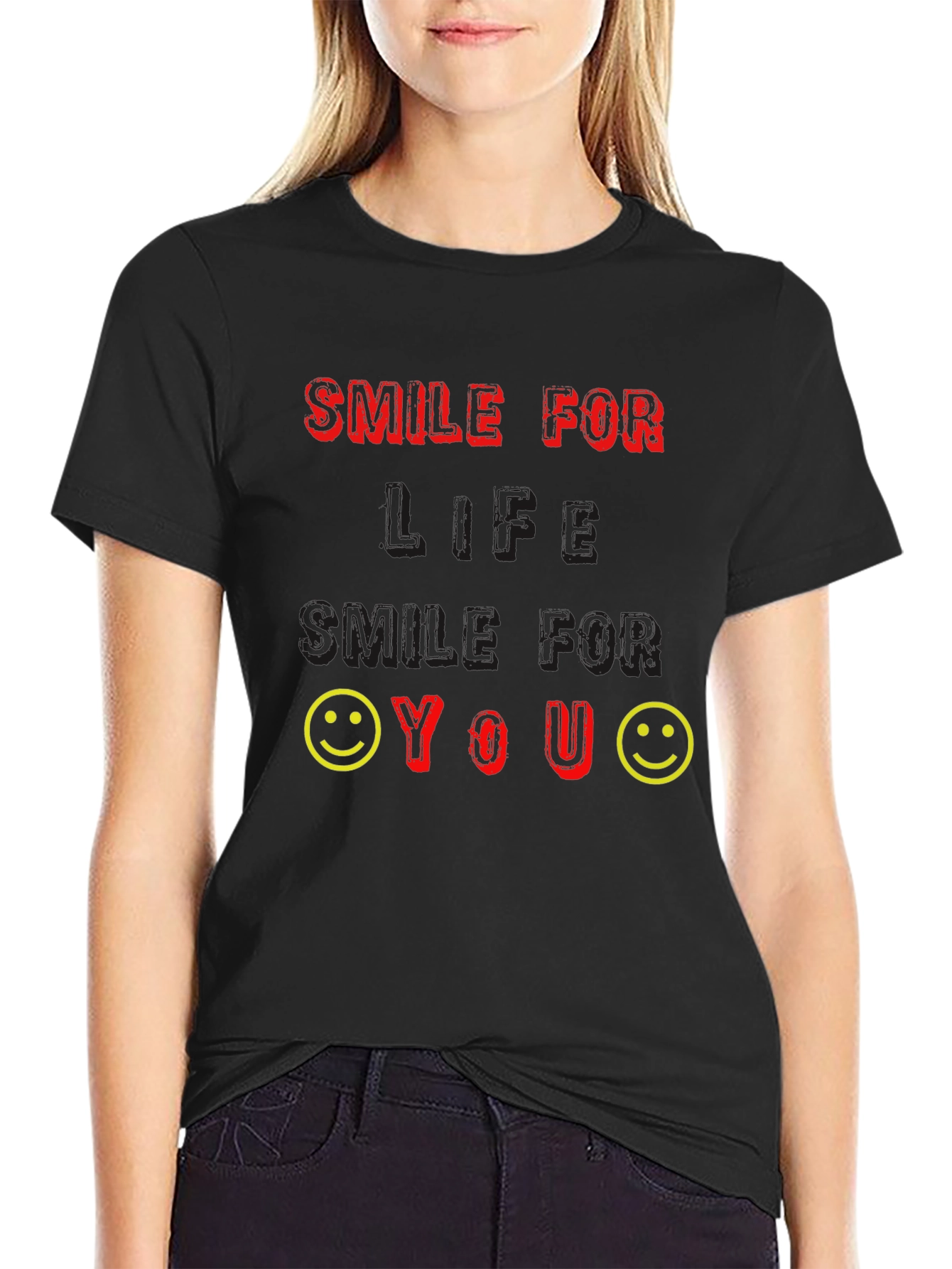 Black Smile For Life T-Shirt view 2