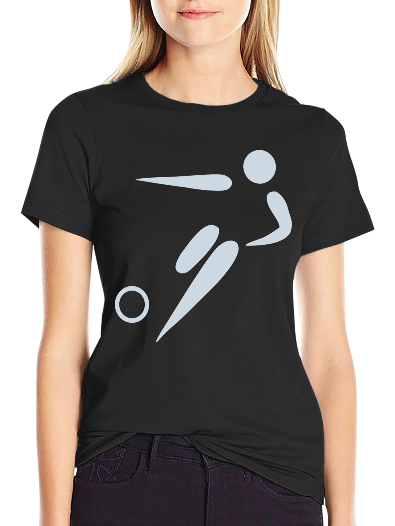 Black Soccer Player Graphic Tee - Black view 2