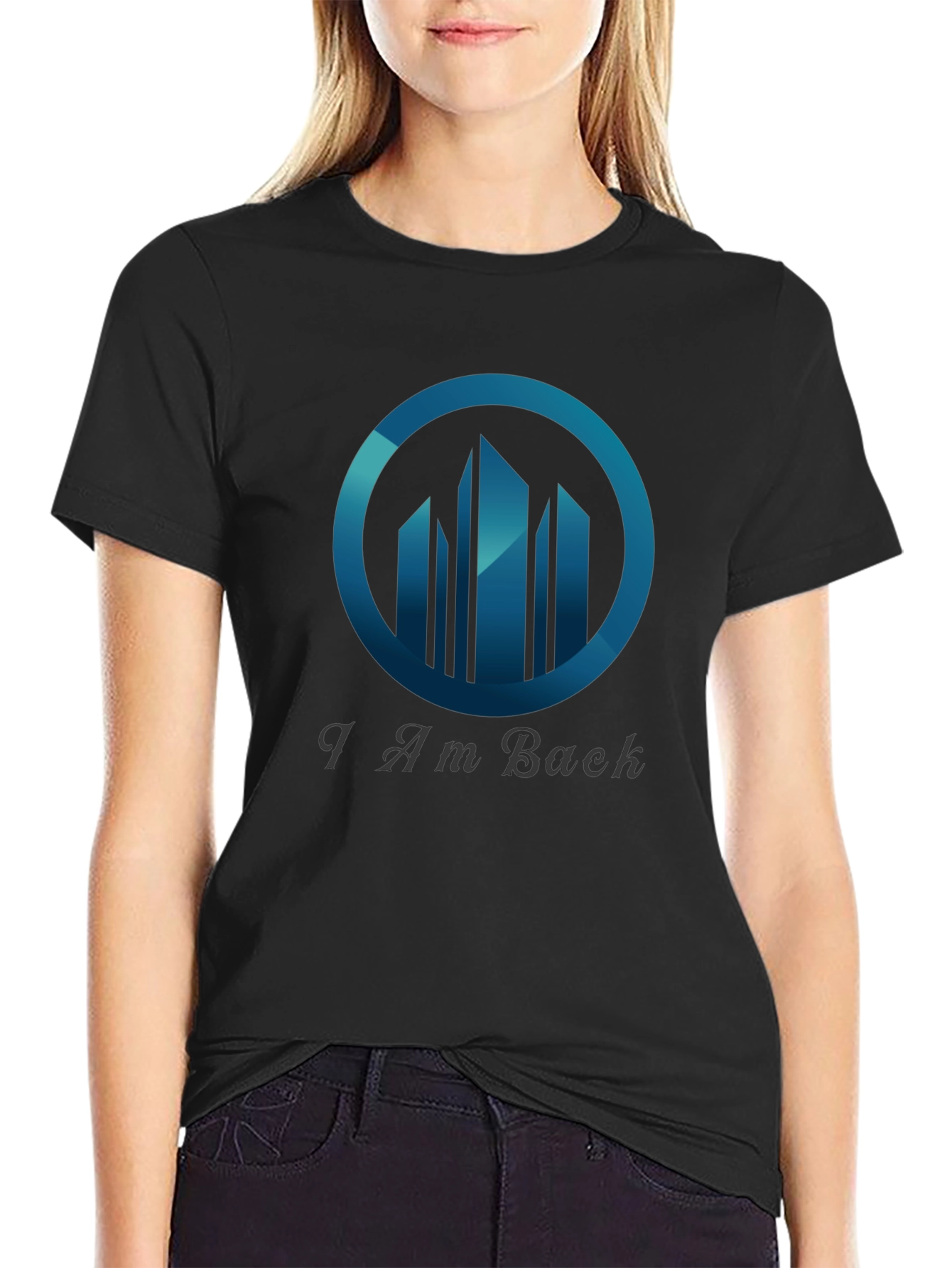 Black I Am Back Graphic Tee - Stylish Men's T-Shirt view 2