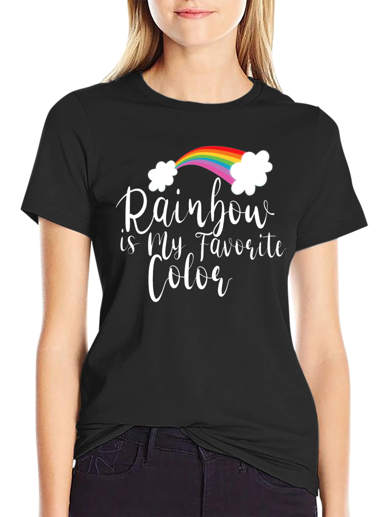 Black Rainbow is My Favorite Color T-Shirt view 2