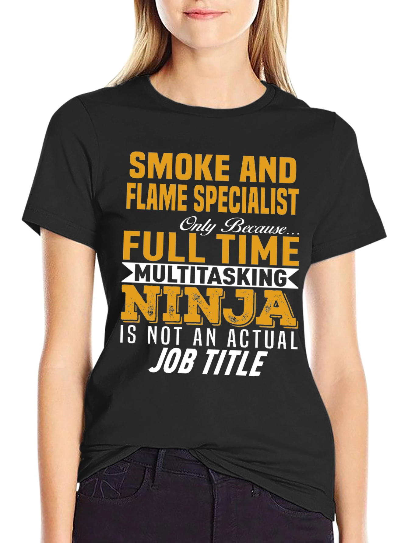 Black Smoke and Flame Specialist T-Shirt view 2