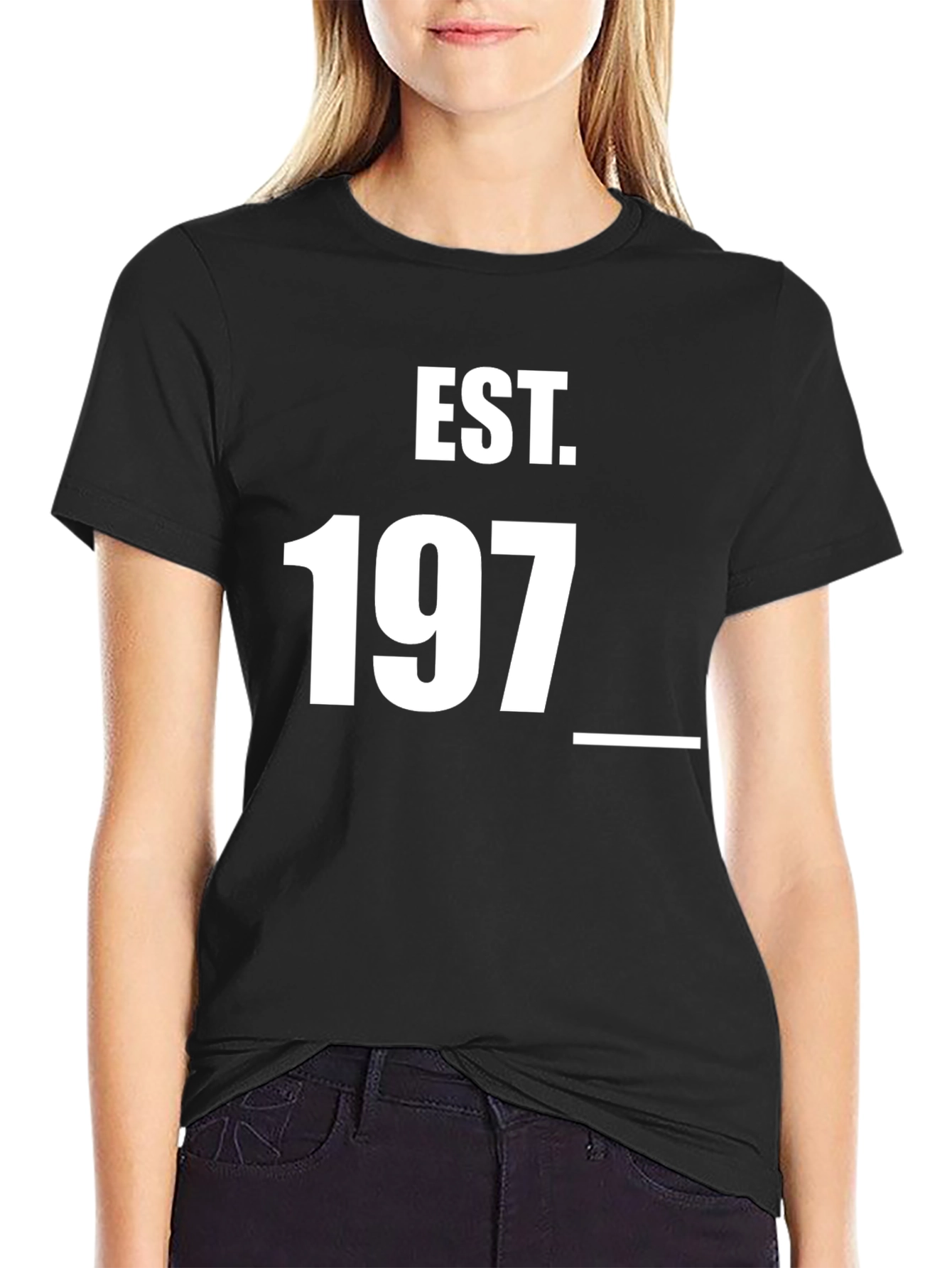 Black Est. 197_ Graphic Tee - Unisex Soft Cotton T-Shirt view 2