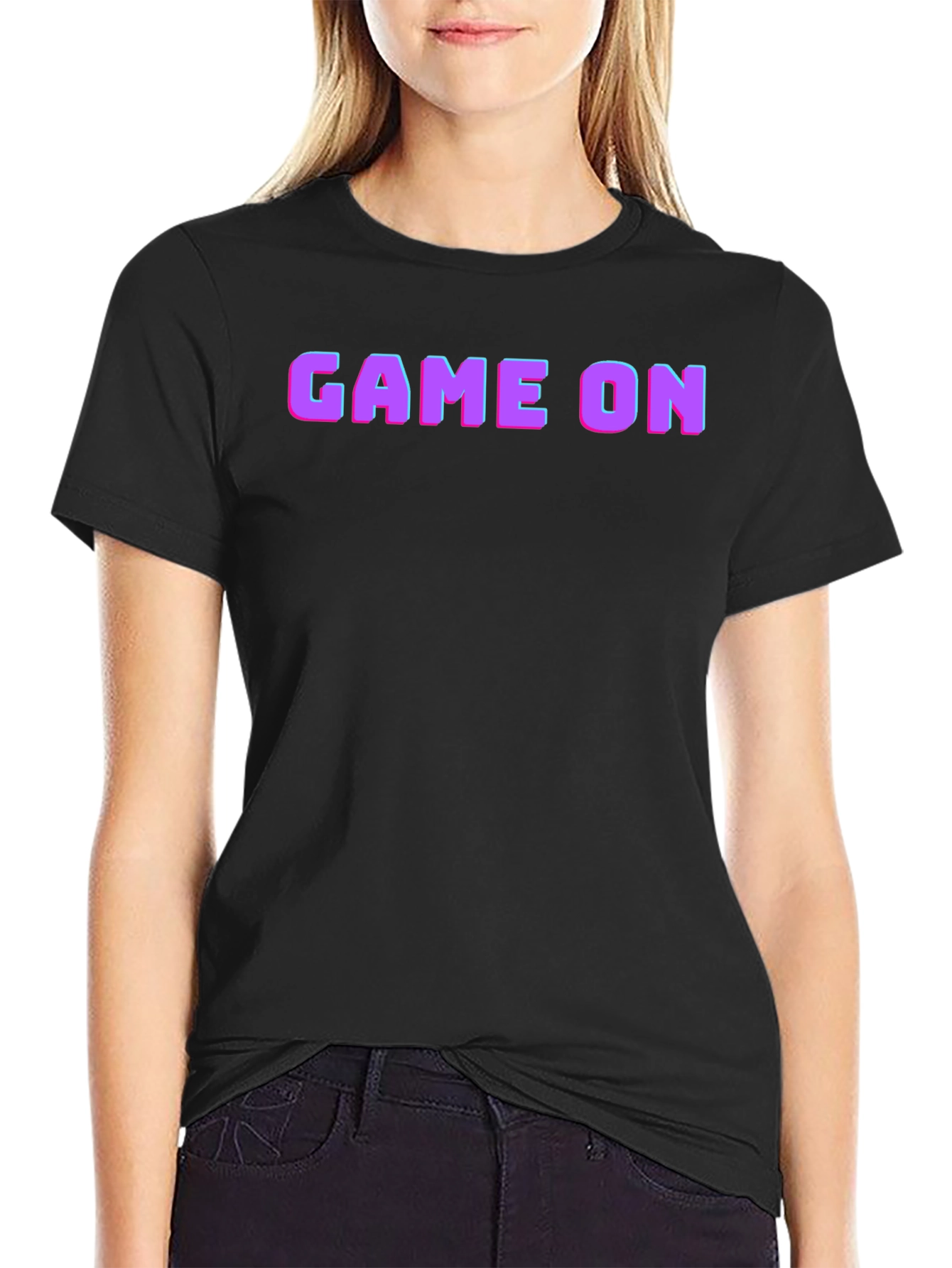 Black Game On Retro Graphic T-Shirt - Classic Gamer Style view 2
