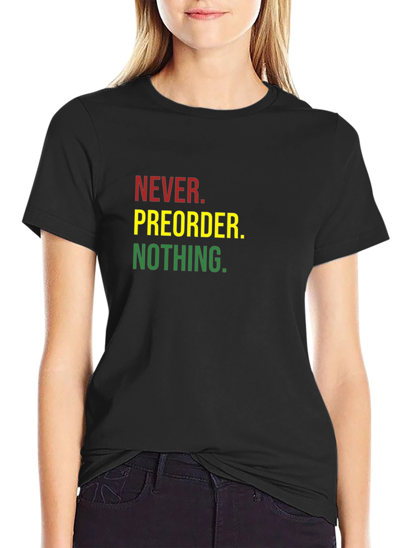 Black Never Preorder Nothing Graphic Tee view 2