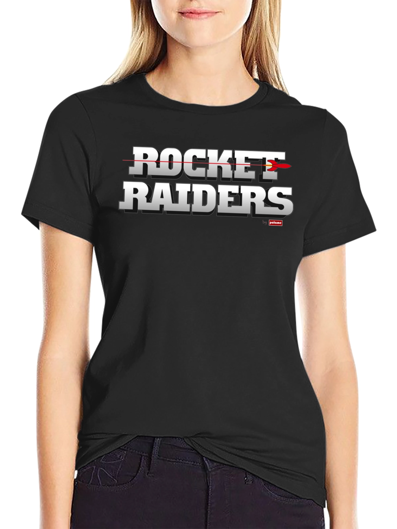 Rocket Raiders Black Cotton Graphic T-Shirt - 2