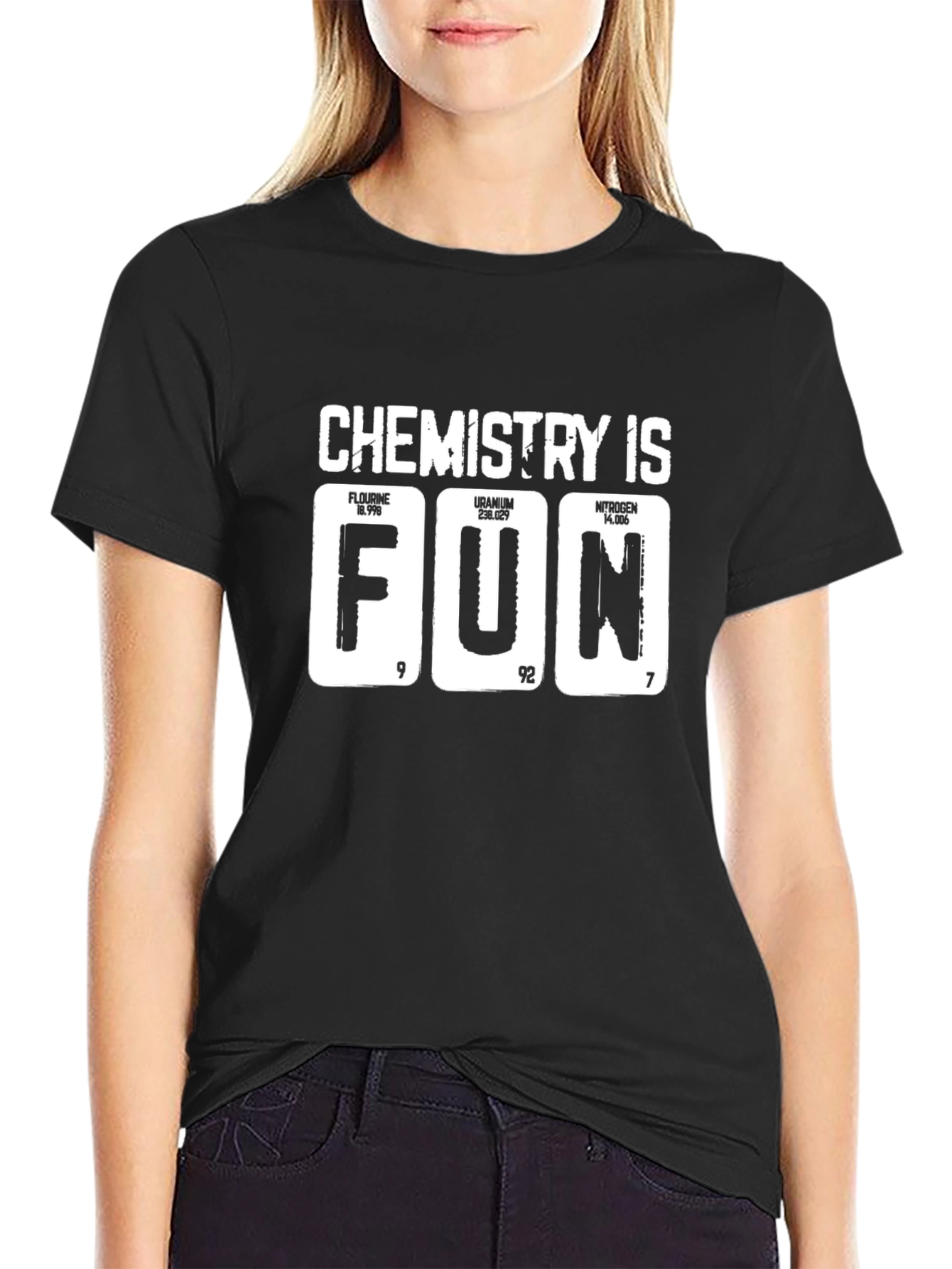 Black Chemistry is Fun Black T-Shirt view 2