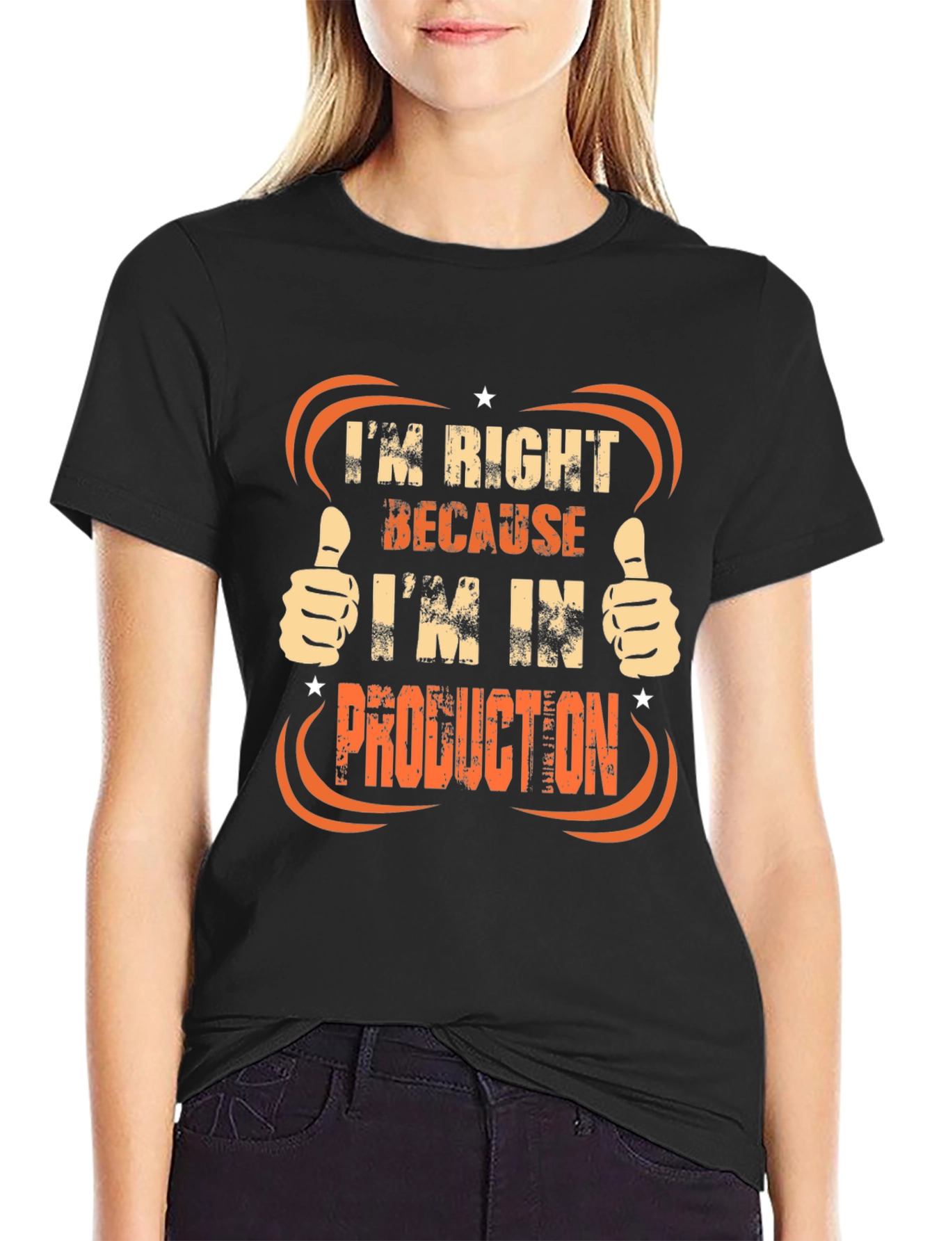 Black Production T-Shirt: Always Right! view 2