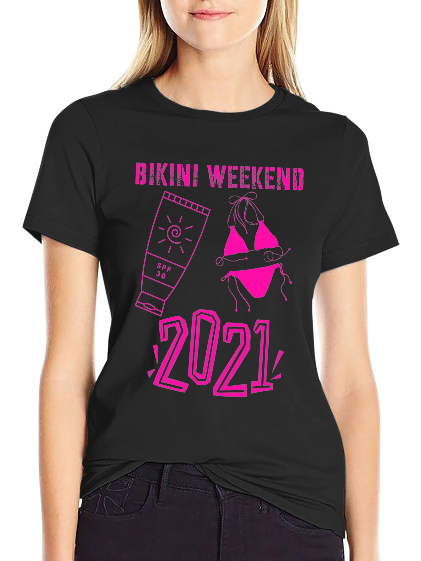 Black Bikini Weekend 2021 T-Shirt view 2