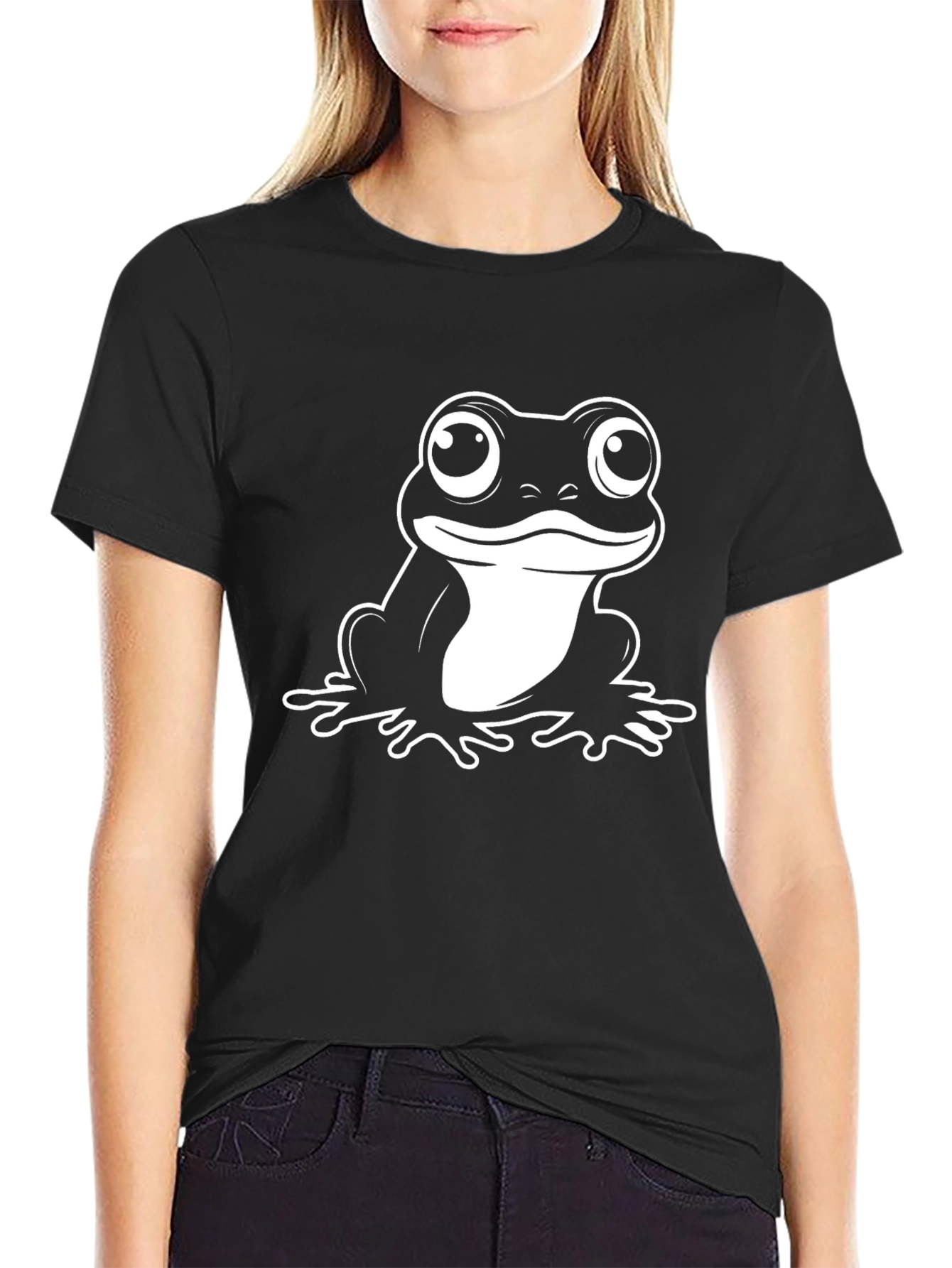 Black Frog Graphic Black T-Shirt view 2