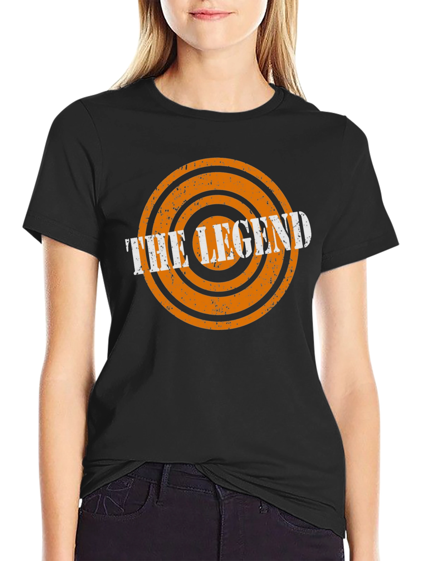 Black The Legend Graphic Tee - Stylish Men's Black T-Shirt view 2