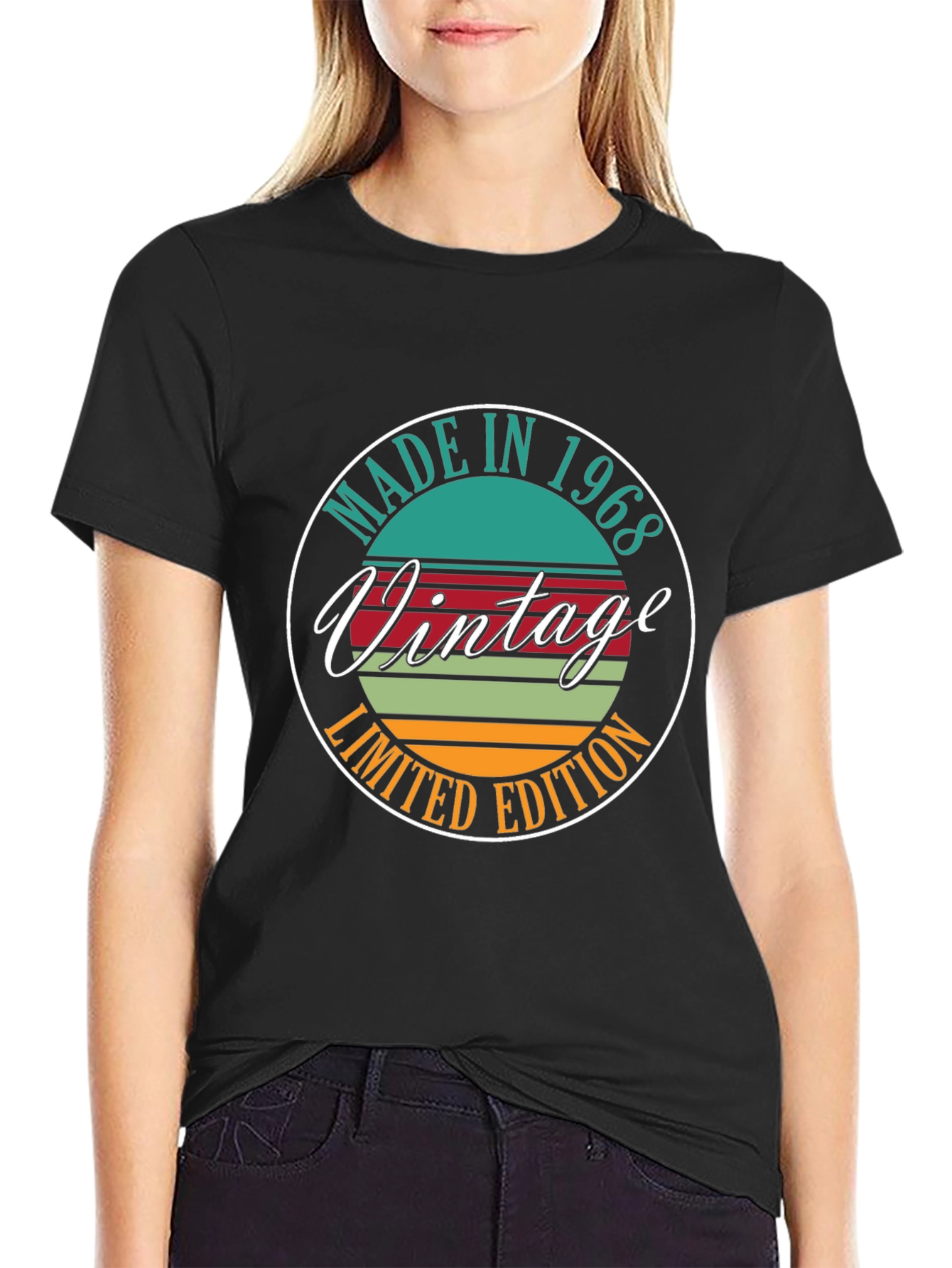 Black Vintage 1968 Limited Edition T-Shirt view 2