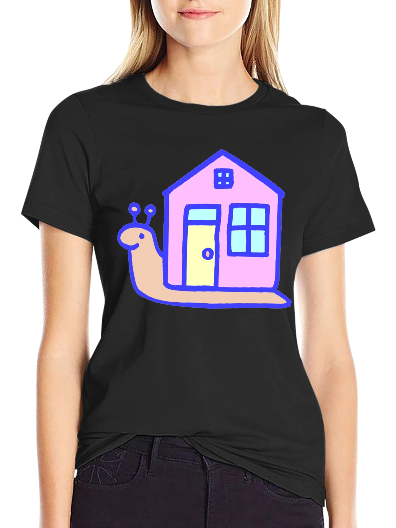 Black Snail House Graphic Print Tee view 2