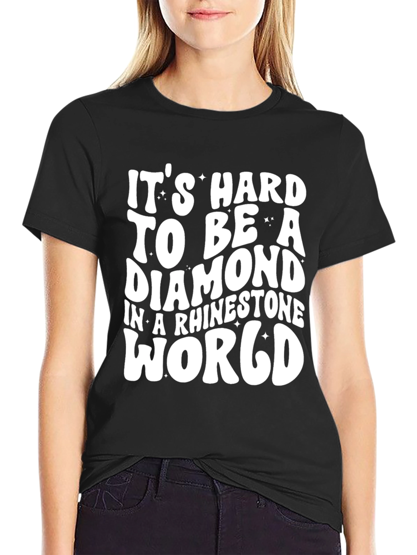 Black Diamond In a Rhinestone World Graphic Tee view 2