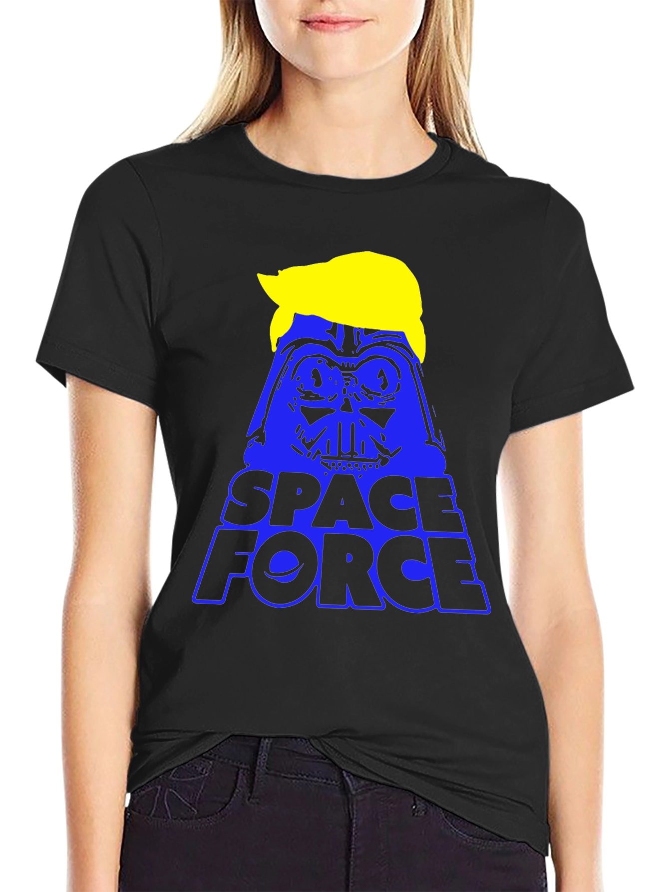 Black Space Force Darth Vader Trump T-Shirt view 2
