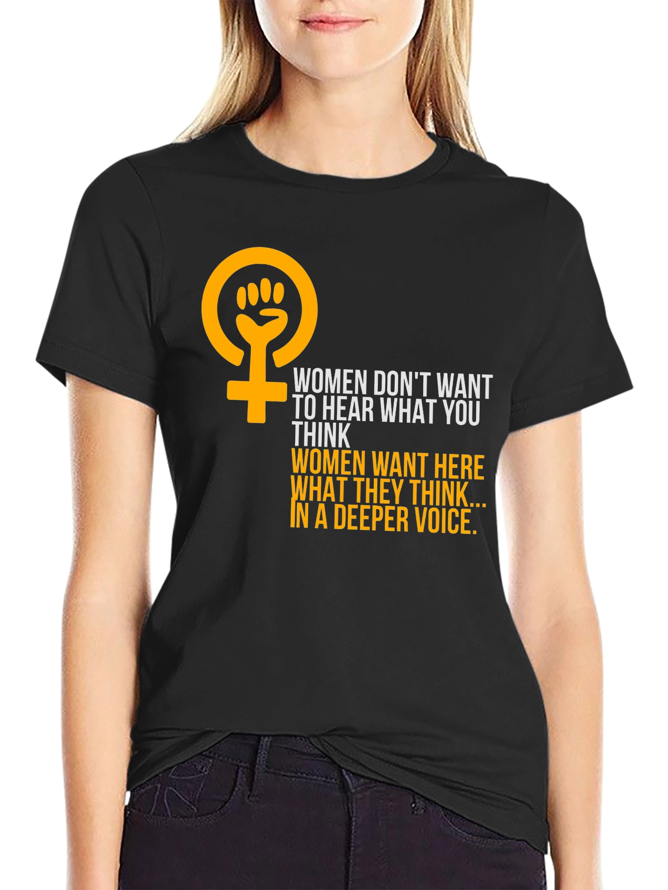Black Feminist Empowerment Graphic Tee - Hear Women's Voices view 2