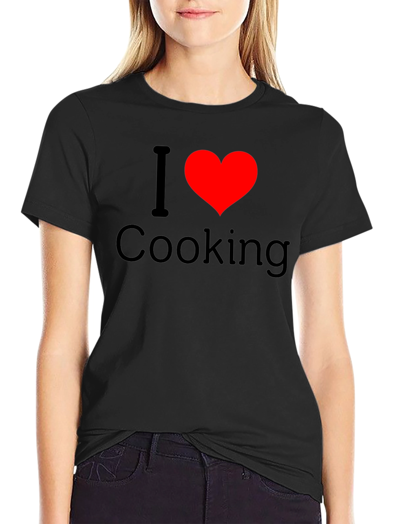Black I Love Cooking T-Shirt view 2