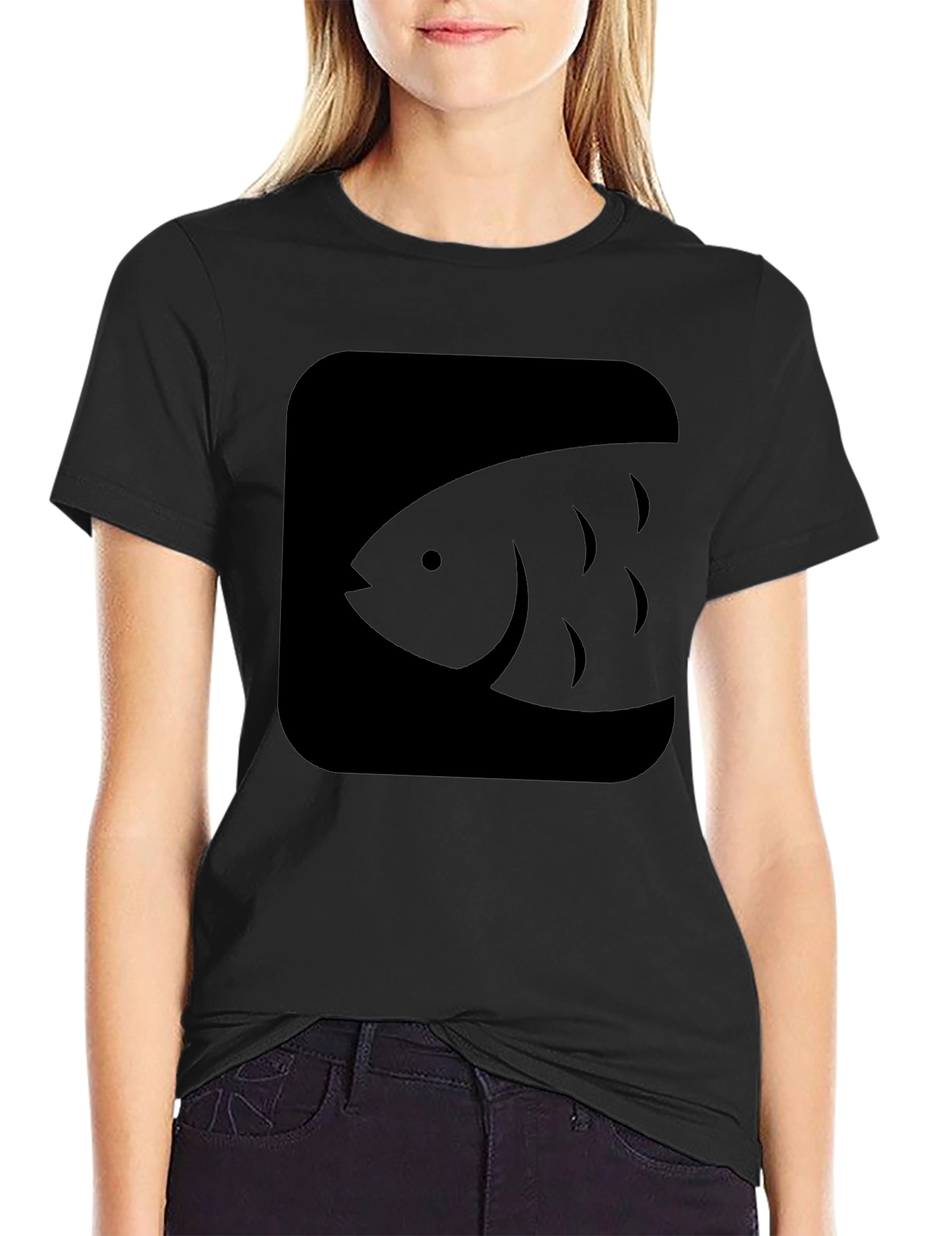 Black Fish Graphic Tee - Men's Modern Casual Shirt - 2