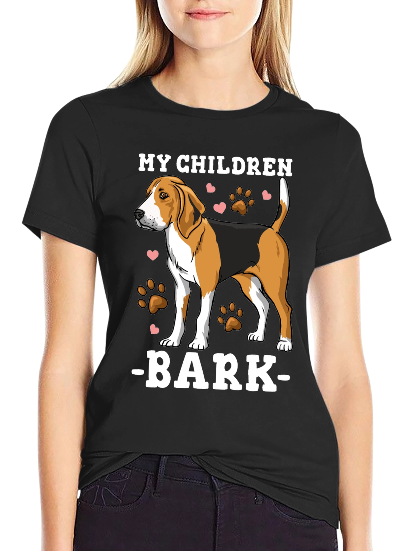 Black My Children Bark T-Shirt | Dog Lover Tee view 2