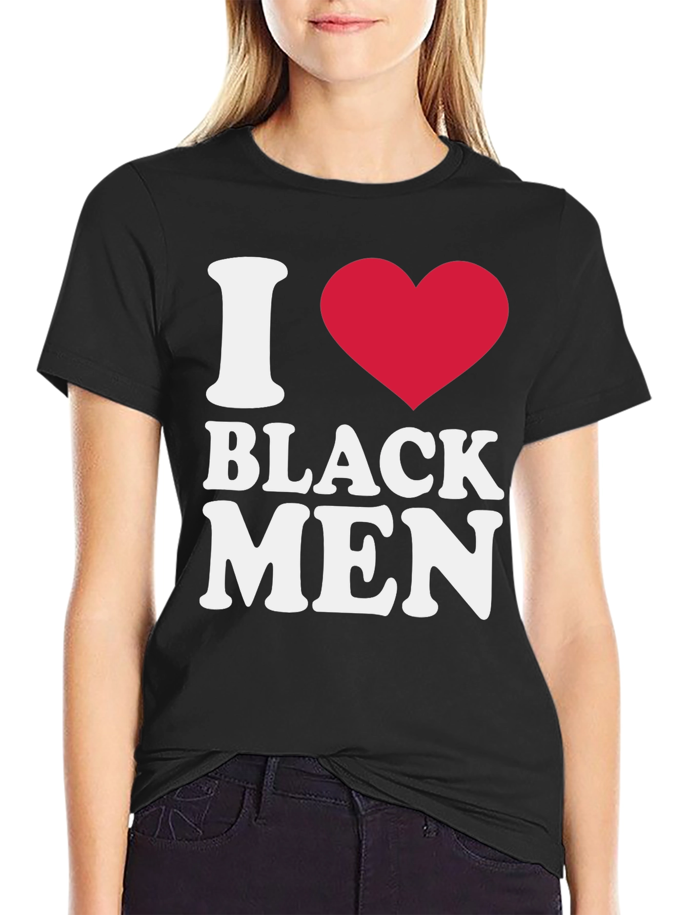 Black I Heart Black Men Graphic T-Shirt view 2