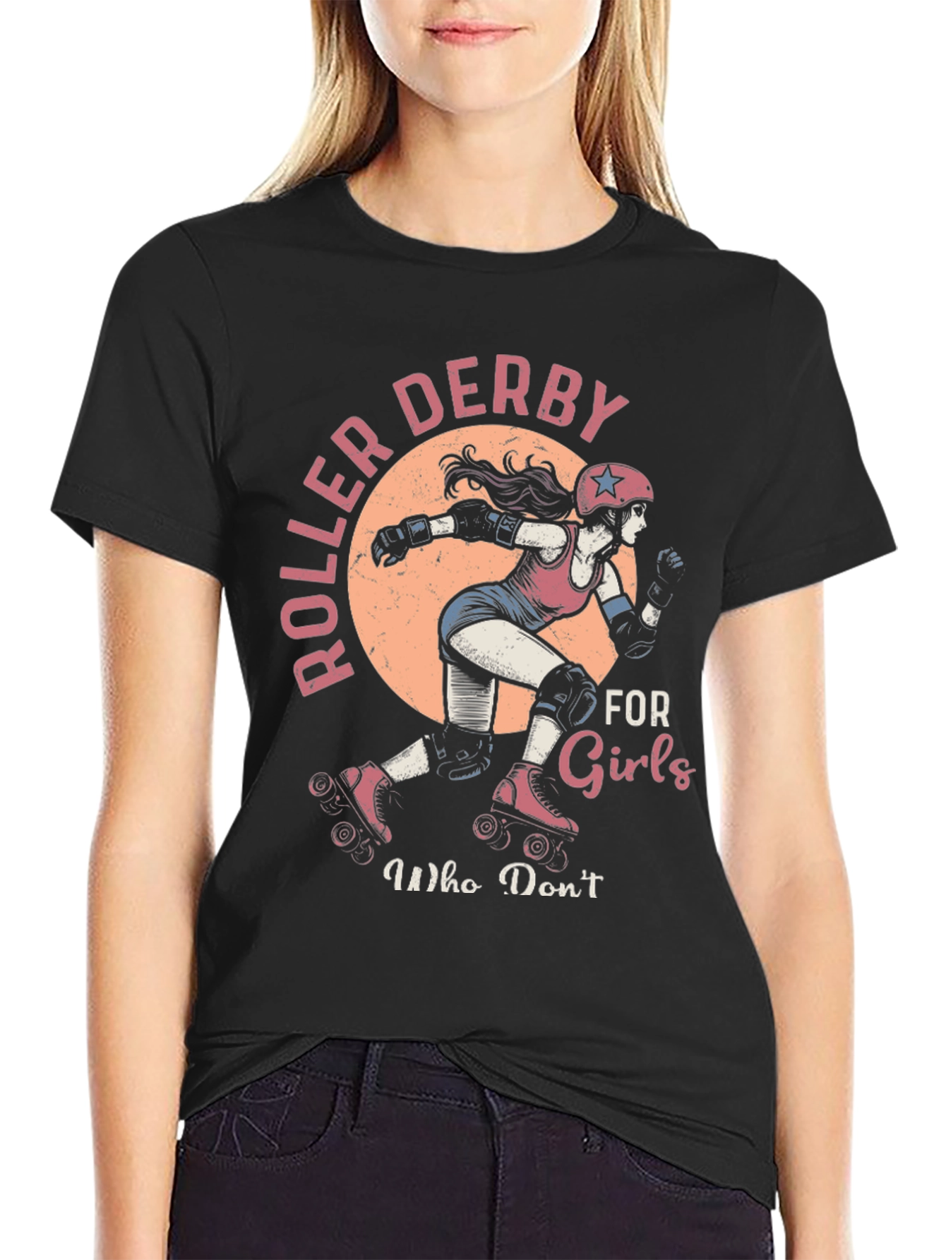 Black Roller Derby Girls Graphic Tee - Skate in Style! view 2