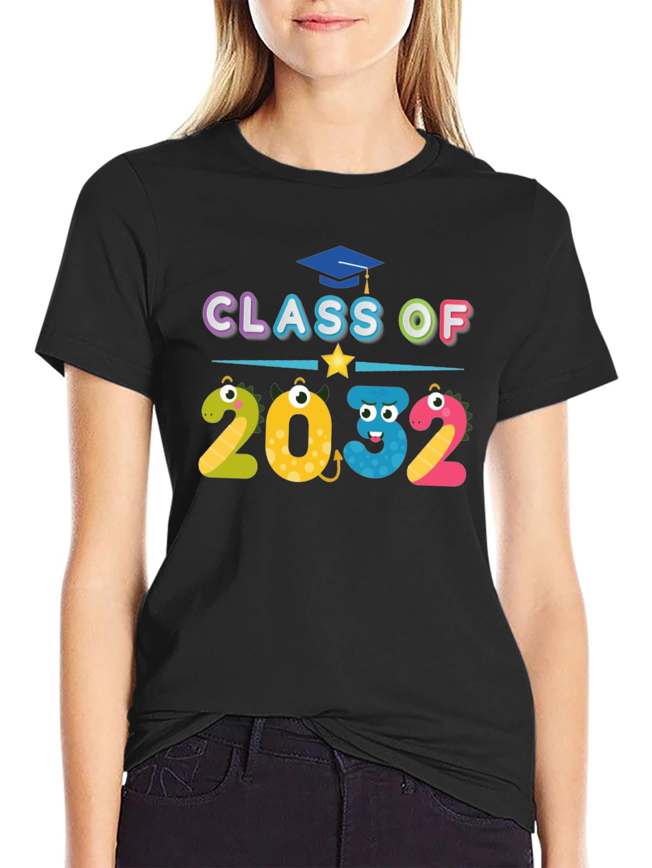 Black Class of 2032 T-Shirt view 2