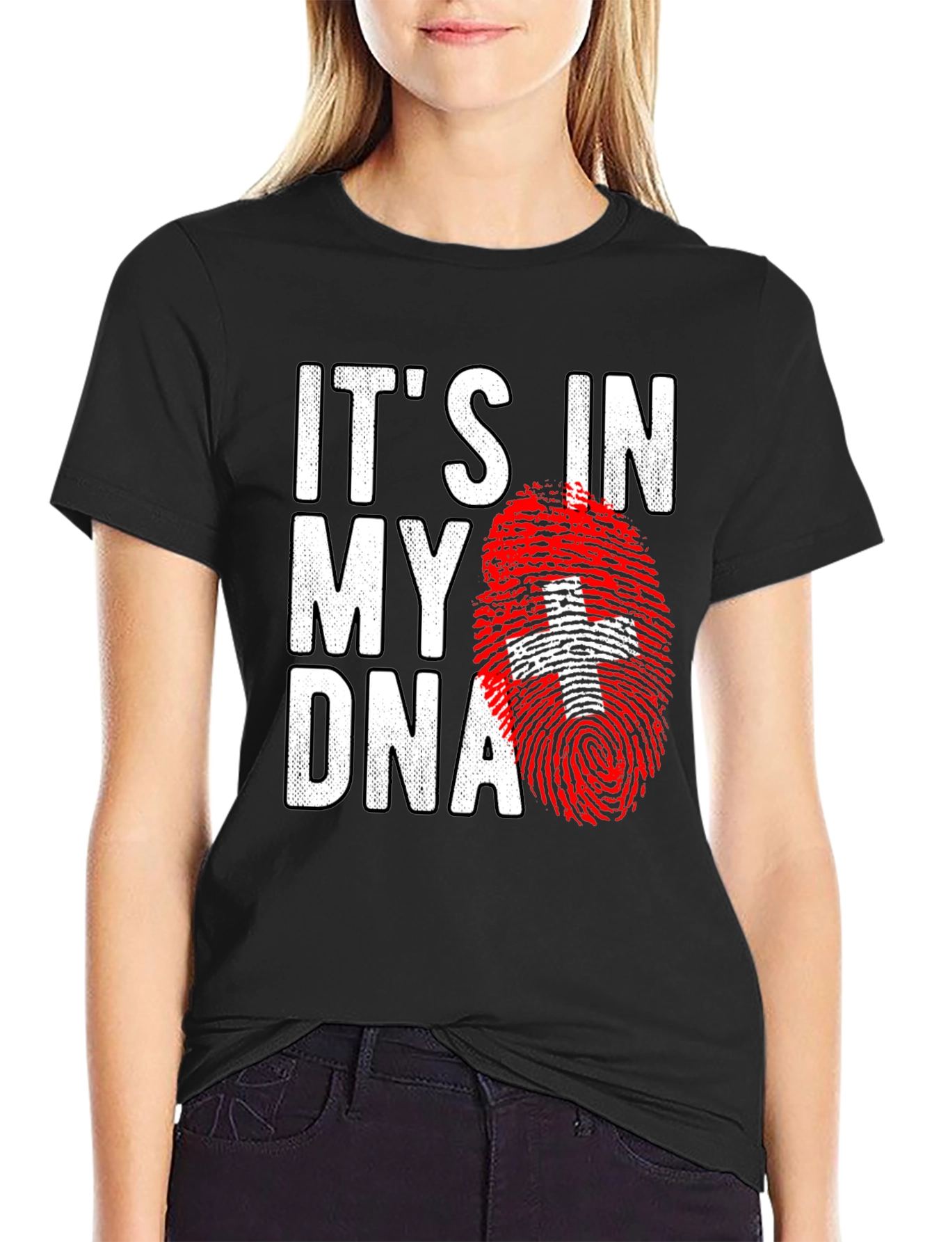 Black It's in My DNA Graphic T-Shirt view 2