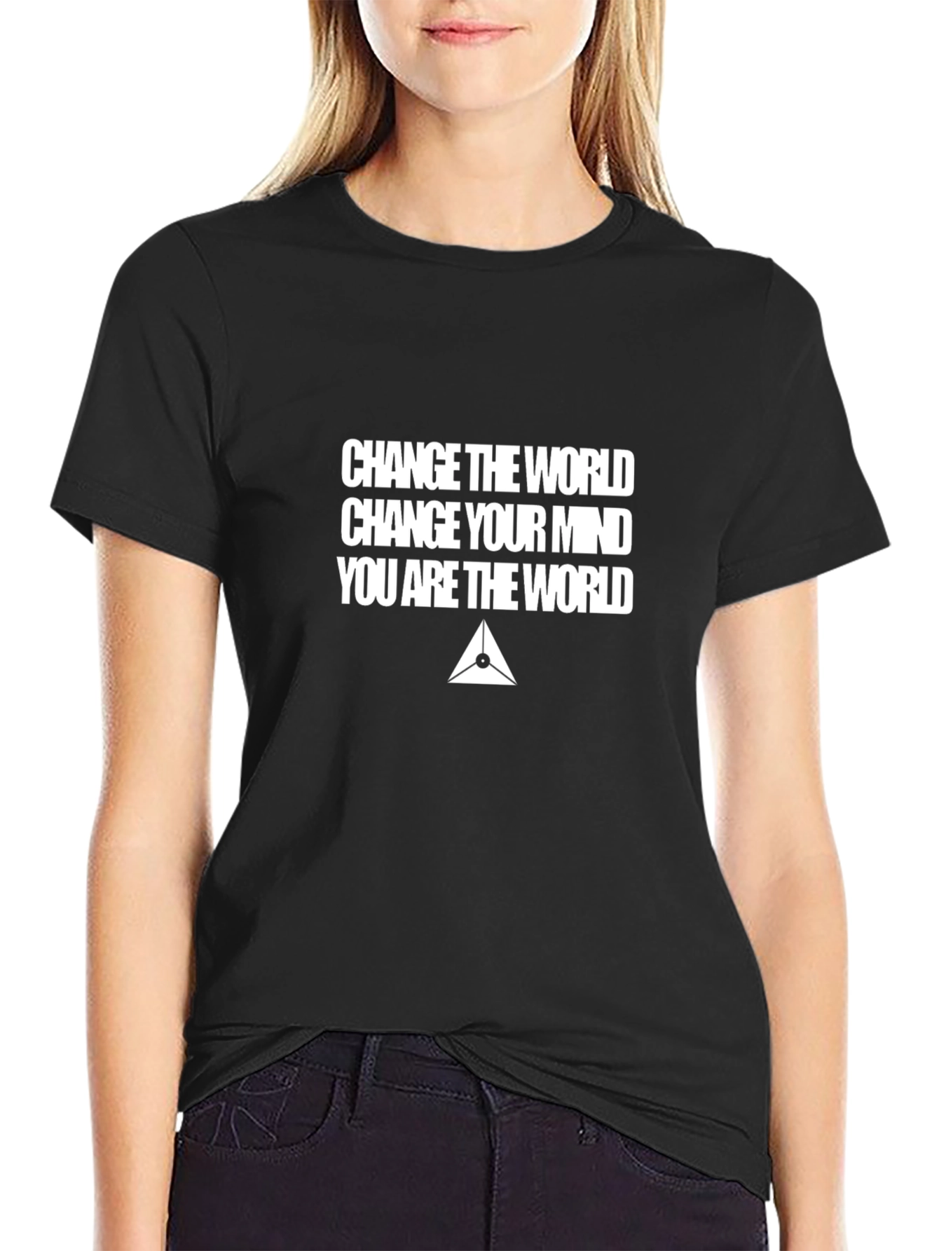 Black Change the World Graphic Tee view 2