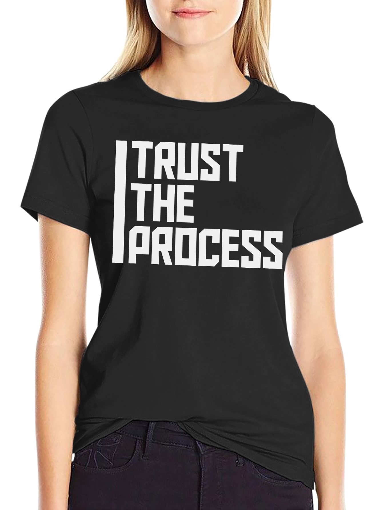 Black Trust the Process Black T-Shirt view 2
