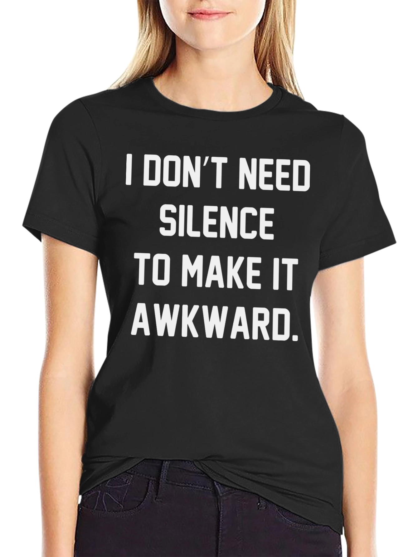 Black Awkward Humor T-Shirt - Funny Statement Tee view 2