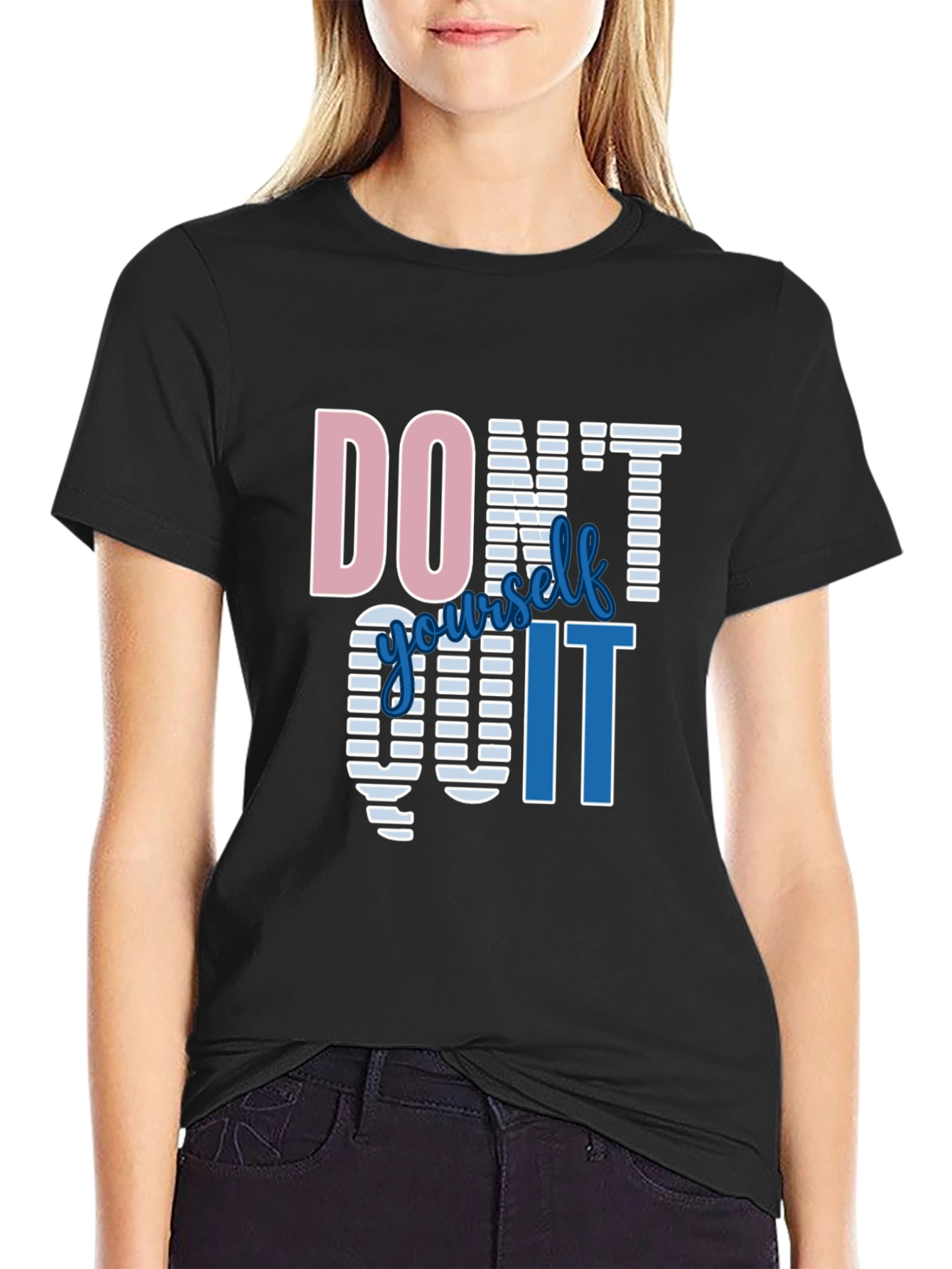 Black Motivational T-Shirt - Don't Quit, Do It! view 2