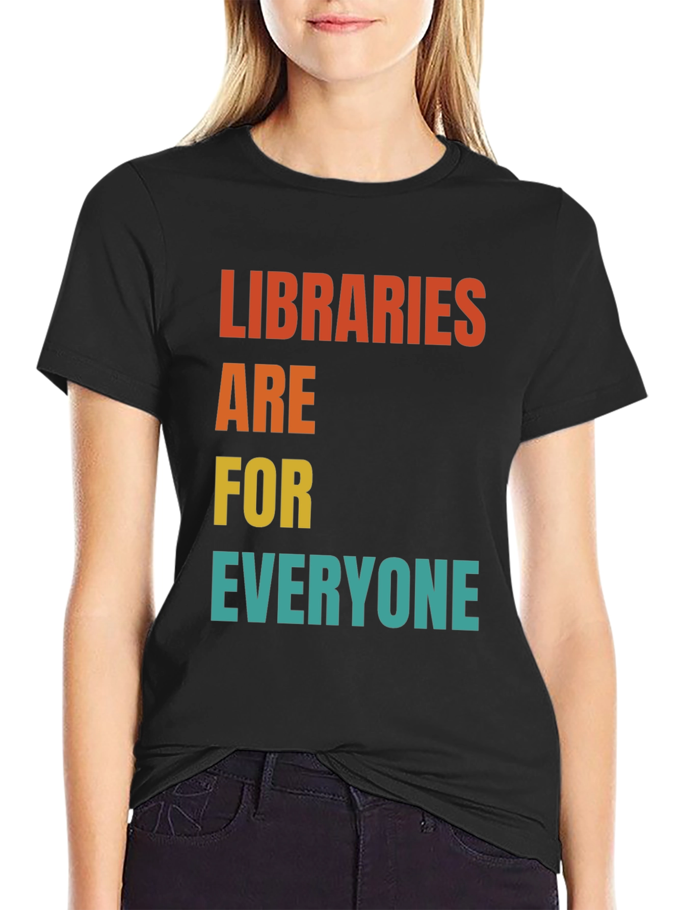 Black Libraries Are For Everyone T-Shirt view 2