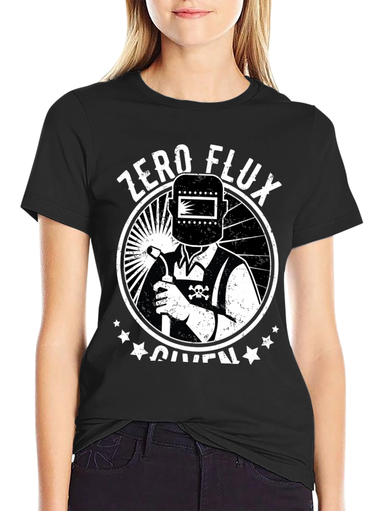 Black Zero Flux Given Welder T-Shirt view 2