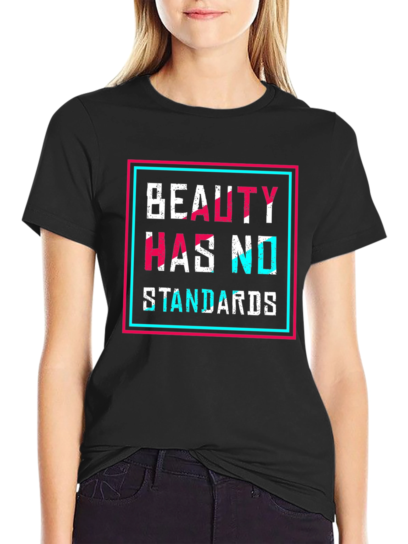Black Beauty Has No Standards Graphic Tee - Black view 2