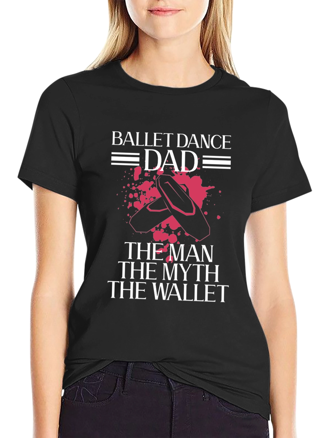 Black Ballet Dance Dad T-Shirt - The Man, The Myth, The Wallet view 2