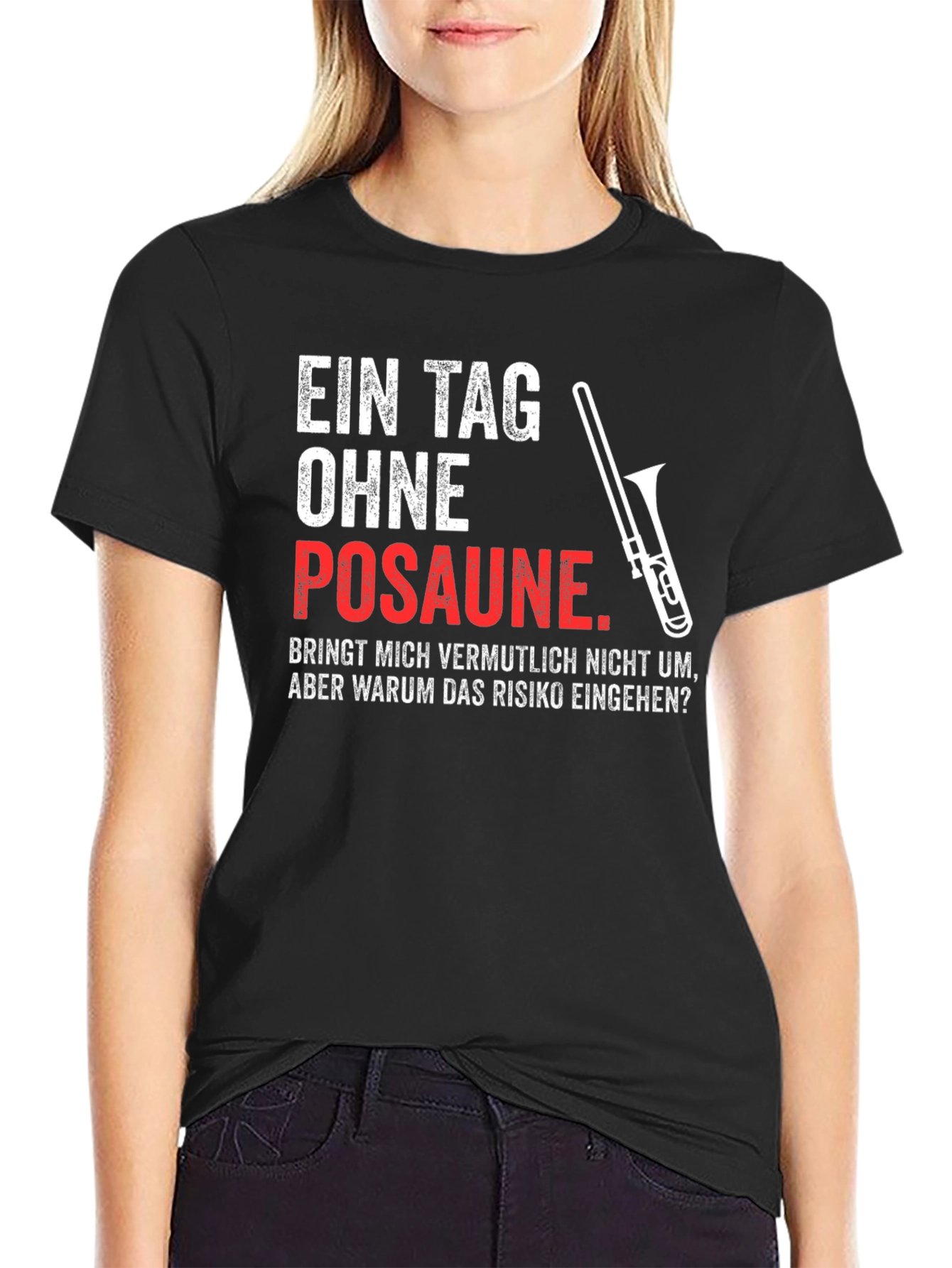 Black Ein Tag Ohne Posaune Black T-Shirt view 2