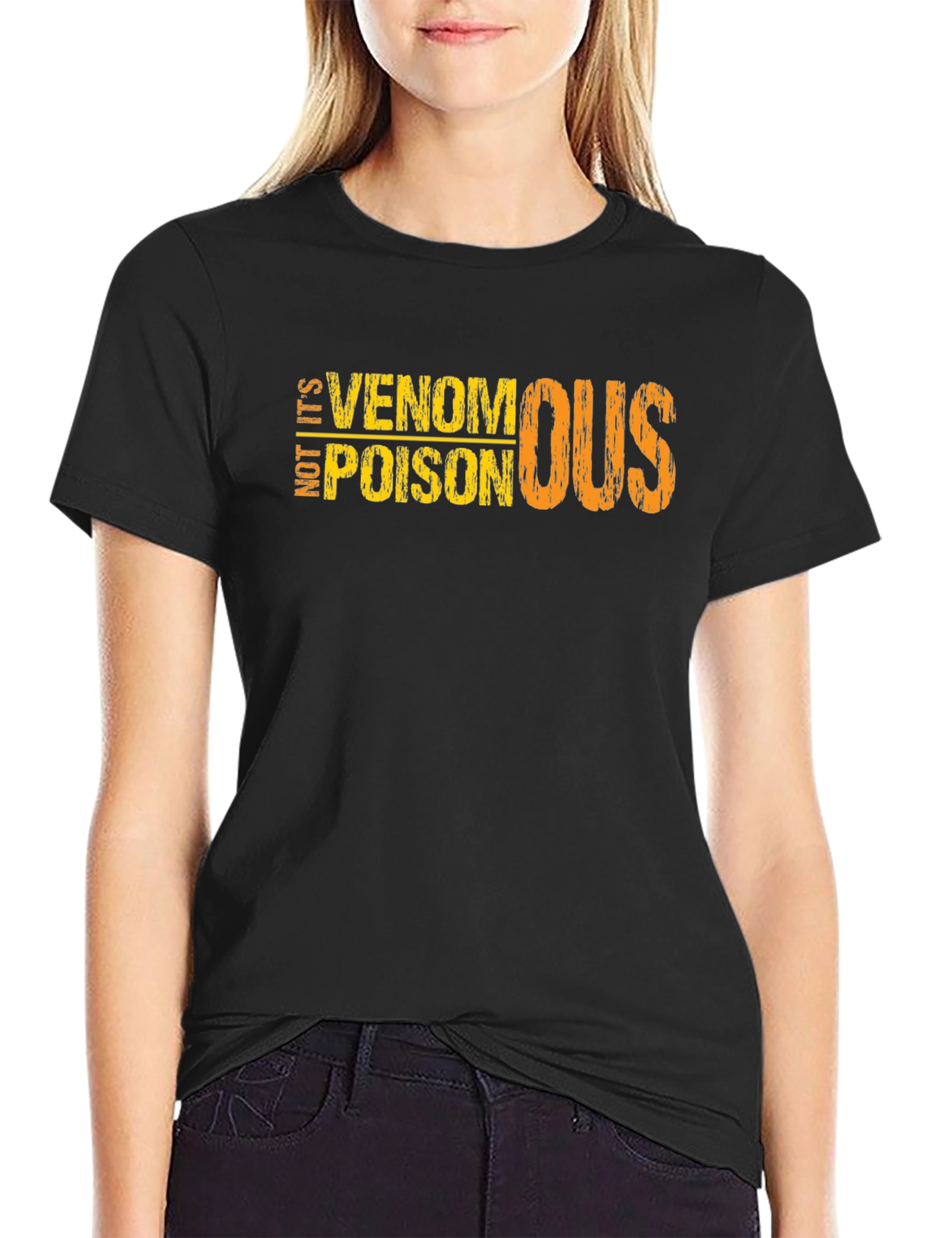 Black Not It's Poison, Venomous Black T-Shirt view 2