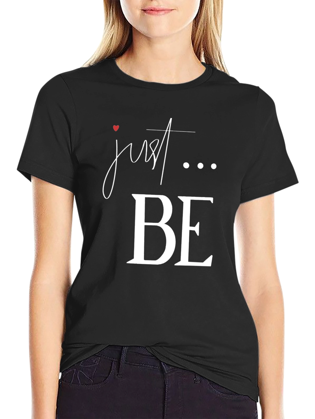 Black Just Be Graphic T-Shirt - Casual Comfort view 2