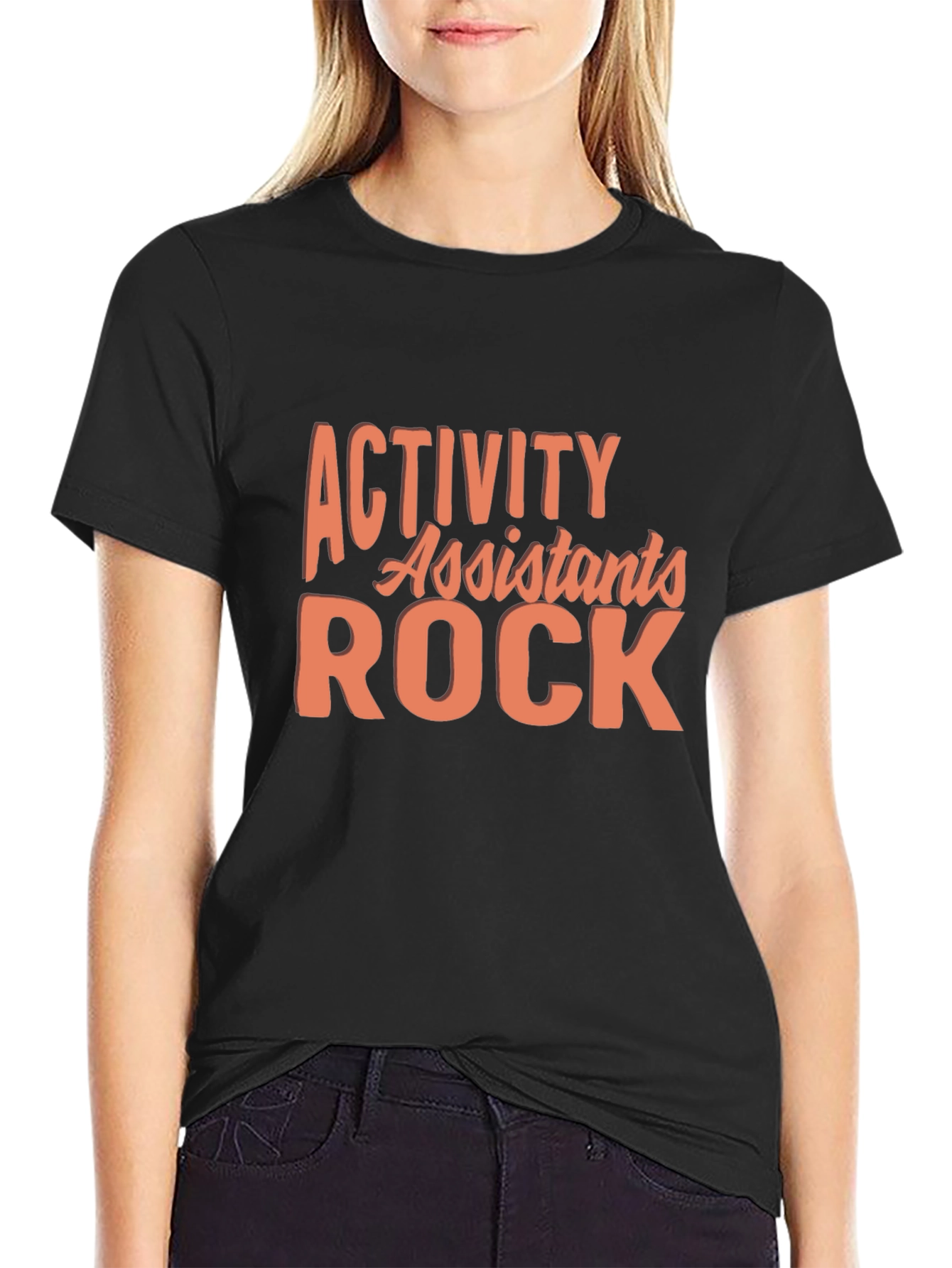 Black Activity Assistants Rock Black T-Shirt view 2