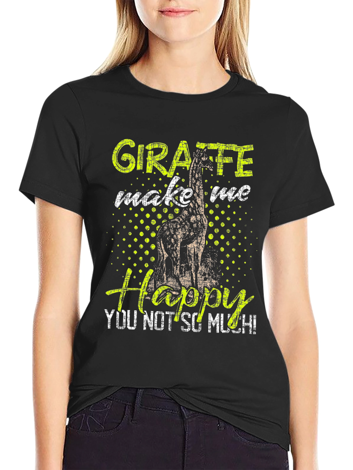 Giraffe Make Me Happy T-Shirt - 2